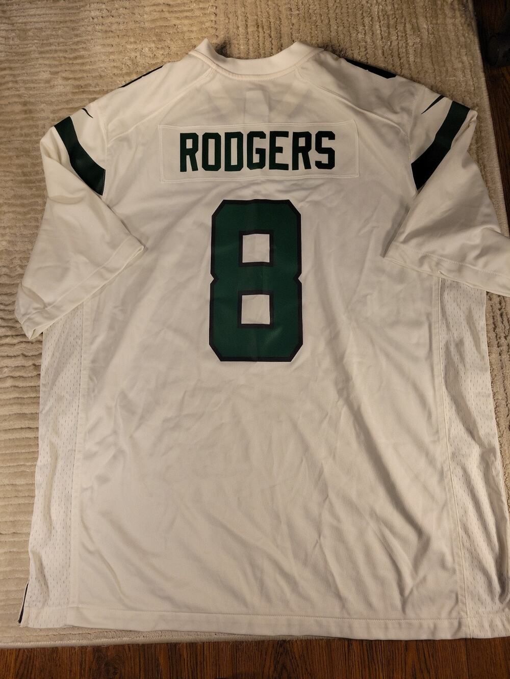 Nike Aaron Rodgers New York Jets Jersey Men 2XL XXL 56 Adult
